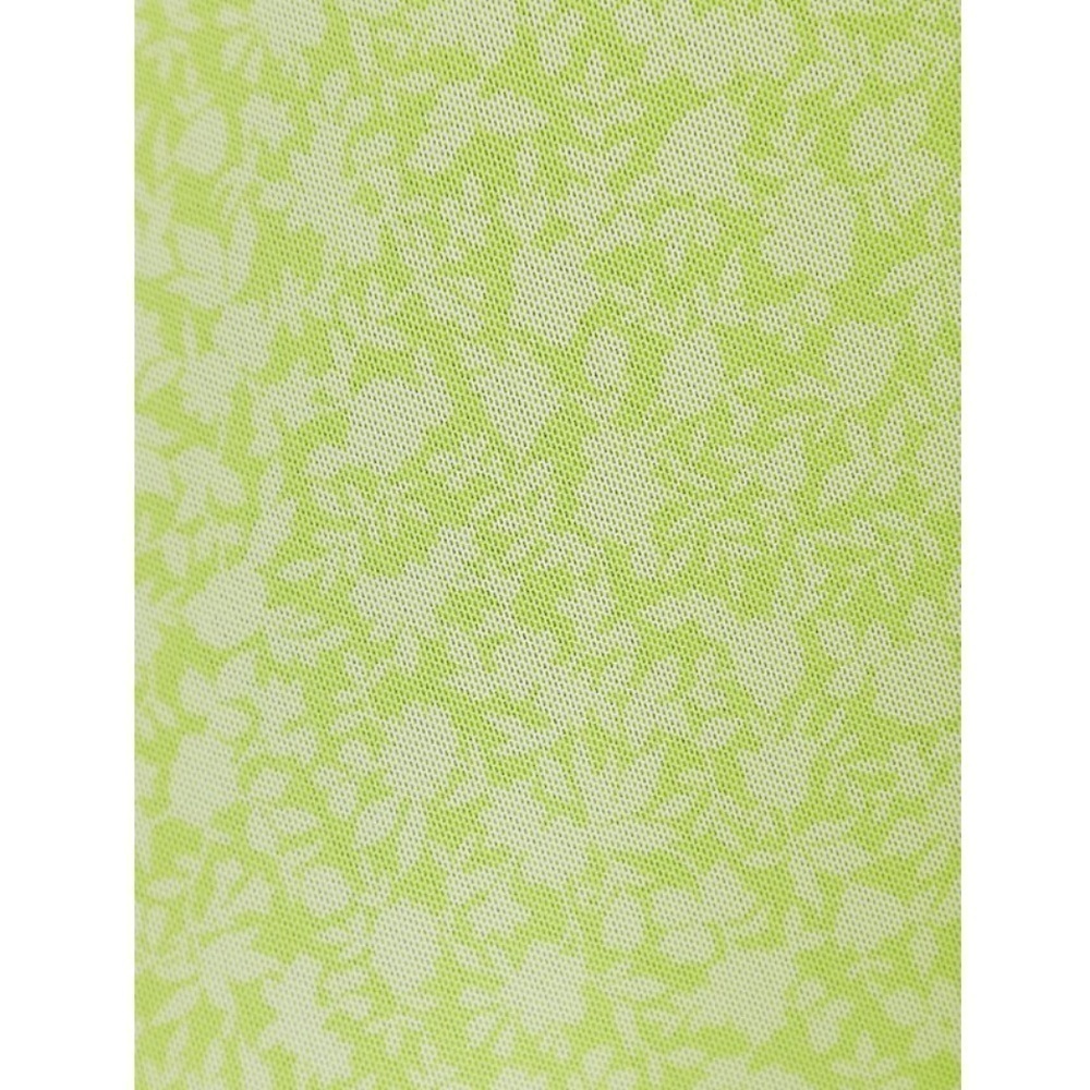 Torrid size 2 NEON YELLOW MESH FLORAL RUFFLE MIDI DRESS - Picture 4 of 11